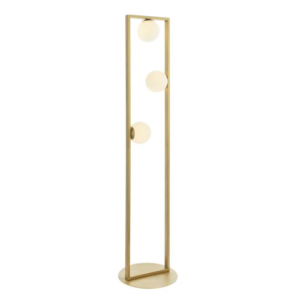 Elegance - Brushed Gold and Opal Glass Floor Lamp