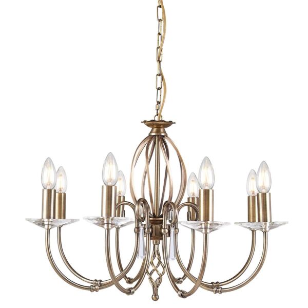 Elstead - Aegean AG8-AGED-BRASS Chandelier