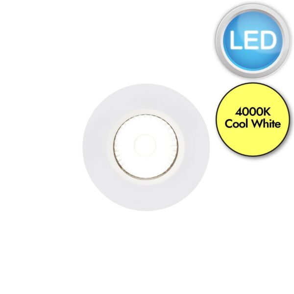 Nordlux - Fremont 1-Kit IP65 4000K - 2310046001 - LED White IP65 Bathroom Recessed Ceiling Downlight