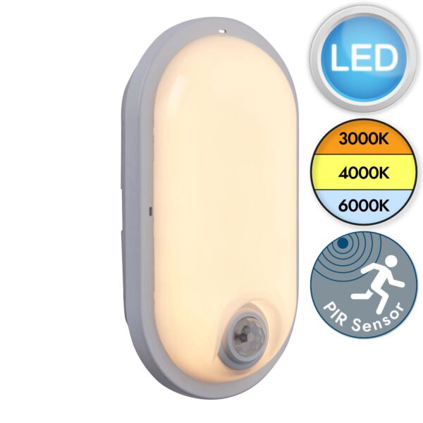 Saxby Lighting - Pillo Plus CCT - 108748 - LED White Opal IP65 Outdoor Sensor Bulkhead Light