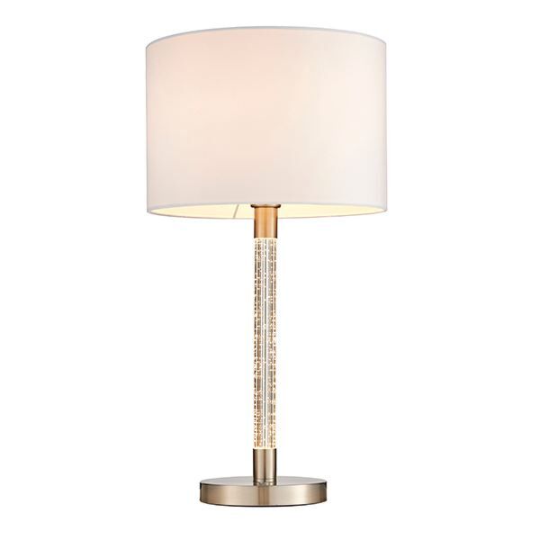 Endon Lighting - Andromeda - 71621 - Chrome White Table Lamp With Shade