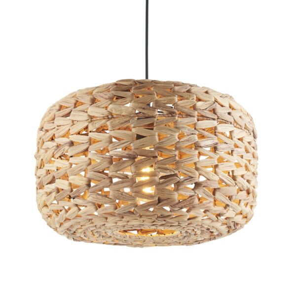 Endon Lighting - Toca - 109207 - Natural Rattan Easy Fit Fabric Pendant Shade