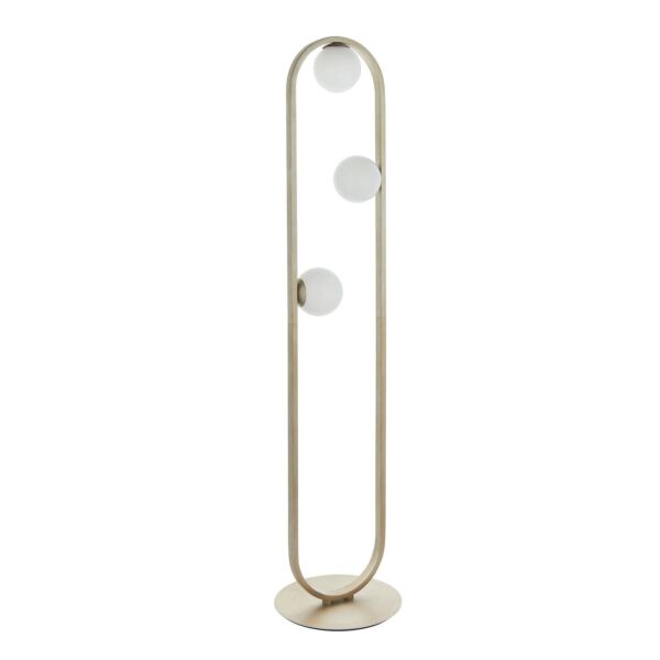 Elegance - Brushed Silver and Opal Glass Floor Lamp