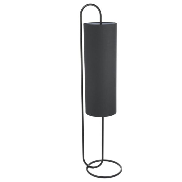 Simba - Matt Black Floor Lamp with Black Shade