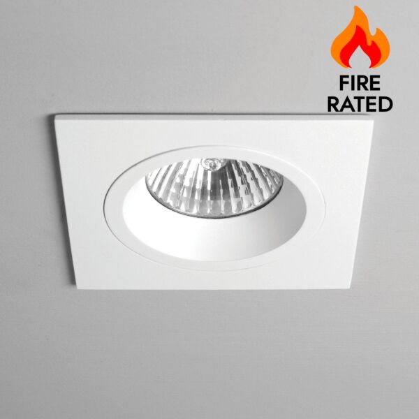 Astro Lighting - Taro Square Fire-Rated 1240026 - Fire Rated Matt White Downlight/Recessed Spot Light