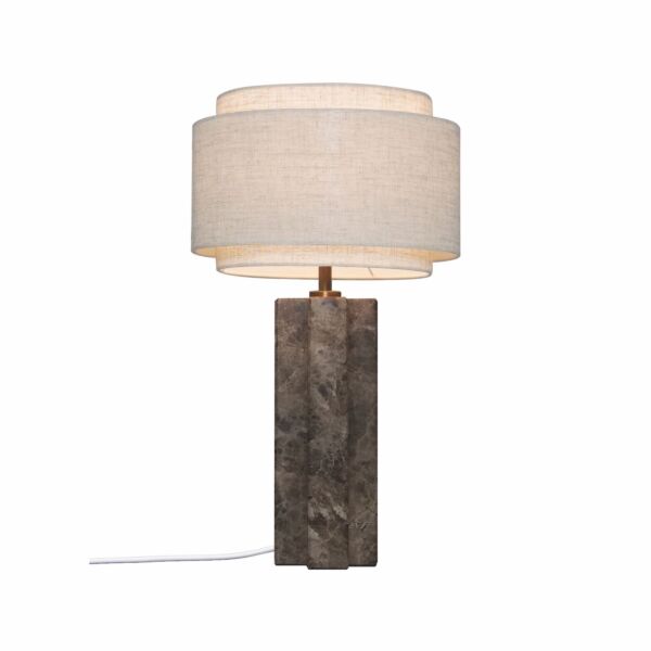 Nordlux - Takai - 2320445018 - Brown Marble Brass Natural Table Lamp With Shade