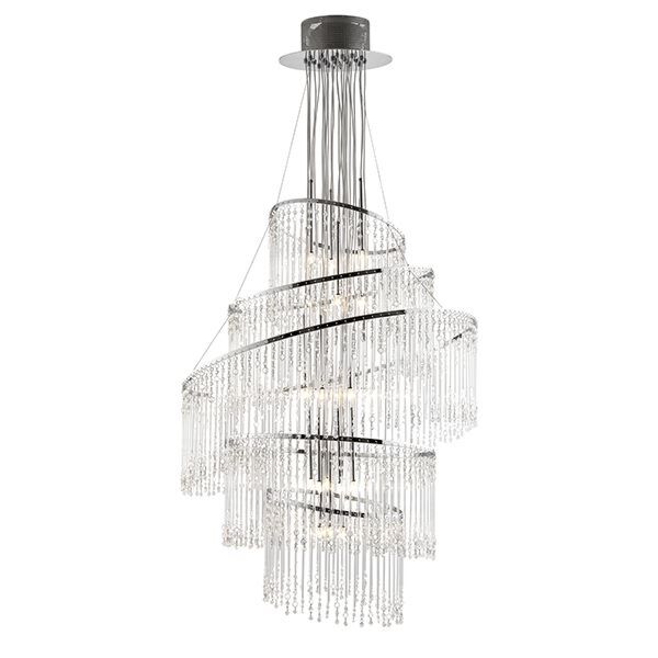 Endon Lighting - Camille - CAMILLE-24CH - Chrome Clear Glass 24 Light Chandelier