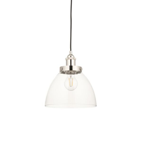 Kallepo - Nickel & Clear Glass Ceiling Pendant Light