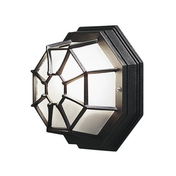 Konstsmide - Budget - 7091-750 - Black Outdoor Half Lantern Wall Light