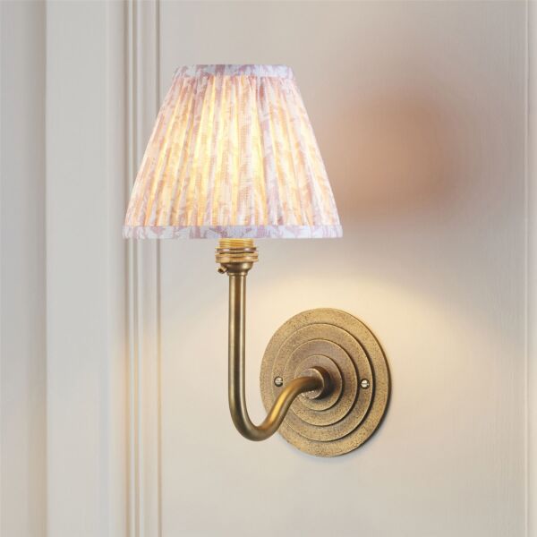 Endon Lighting - Halo - 115465 - Antique Brass Peach Wall Light