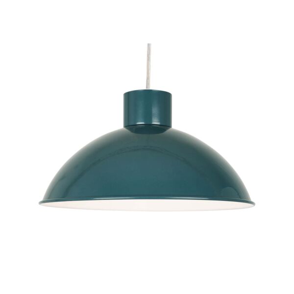 Domed - Teal Green Easy Fit Metal Pendant Shade