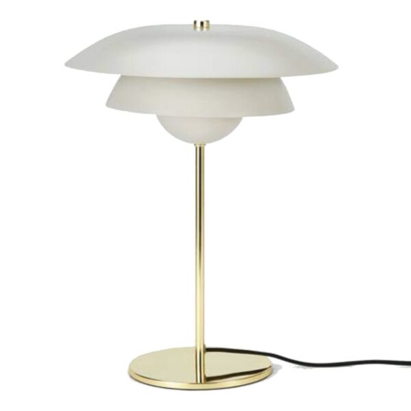 Bruntsfield - Polished Brass with Warm Grey Table Lamp