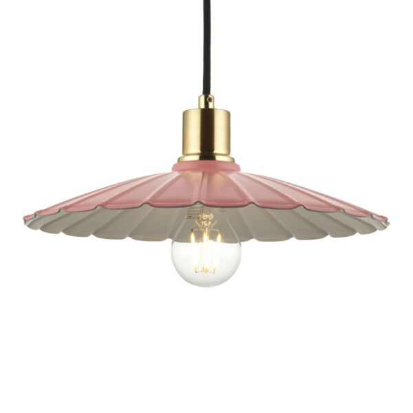 Hattie - Dusky Pink with Brushed Gold Pendant