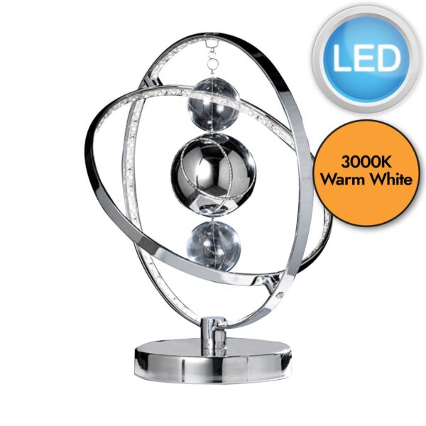 Endon Lighting - Muni - MUNI-TLCH - LED Chrome Glass Table Lamp