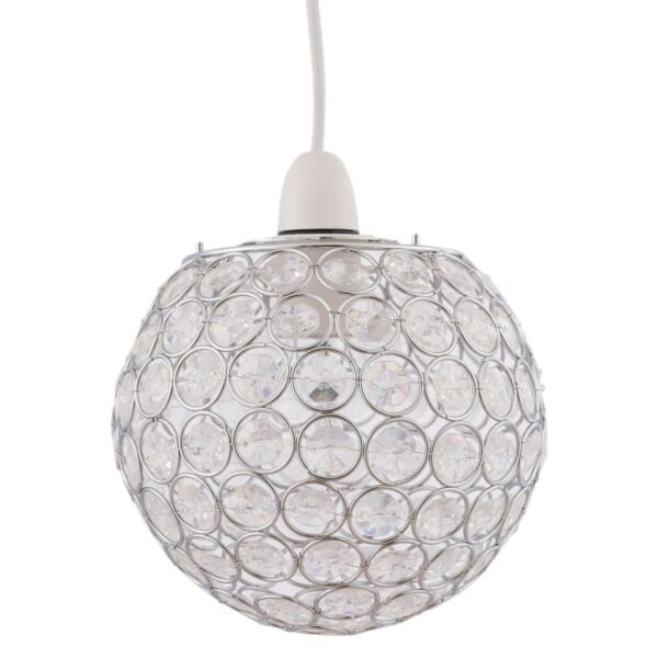 Clear Jewelled Globe Light Shade