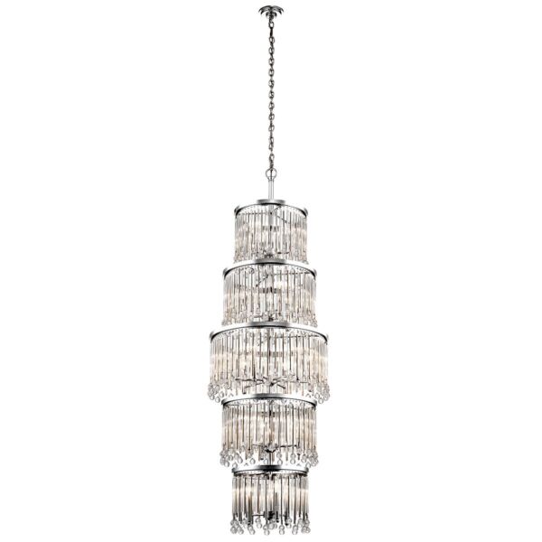 Kichler Lighting - Piper - KL-PIPER-18P-PC - Chrome Clear Crystal Glass 18 Light Chandelier