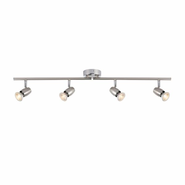 Saxby Lighting - Palermo - G5503177 - Brushed Chrome 4 Light Ceiling Spotlight