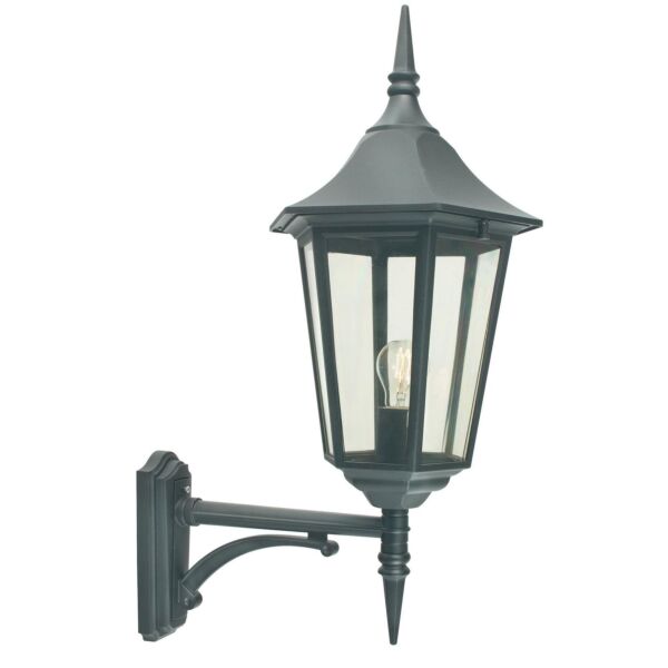 Norlys Lighting - Valencia Grande - VG1-BLACK - Black Clear IP54 Outdoor Wall Light