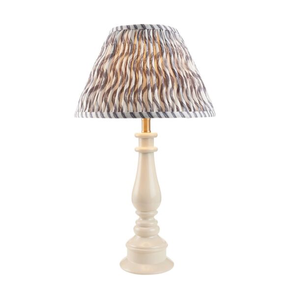 Endon Lighting - Myrtle & Ripple 30cm - 114956 - White Warm Brass Grey Table Lamp With Shade