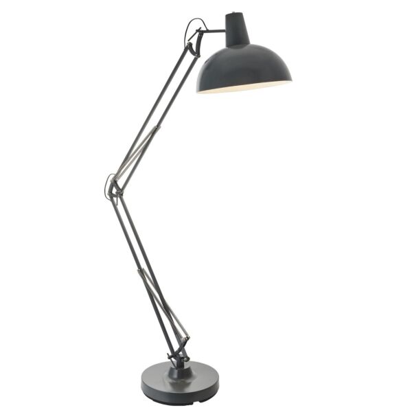 Endon Lighting - Marshall - 90592 - Slate Grey White Floor Reading Lamp