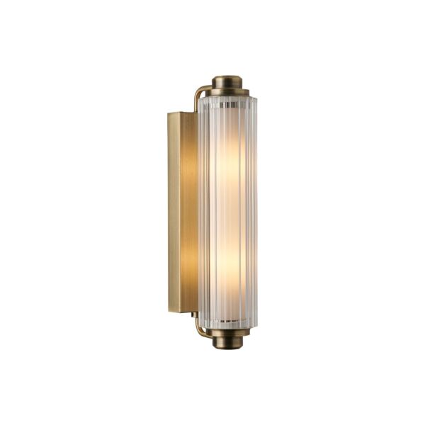 Nordlux - Nimal Double - 2310521035 - Brass Clear Glass IP44 Bathroom Wall Light