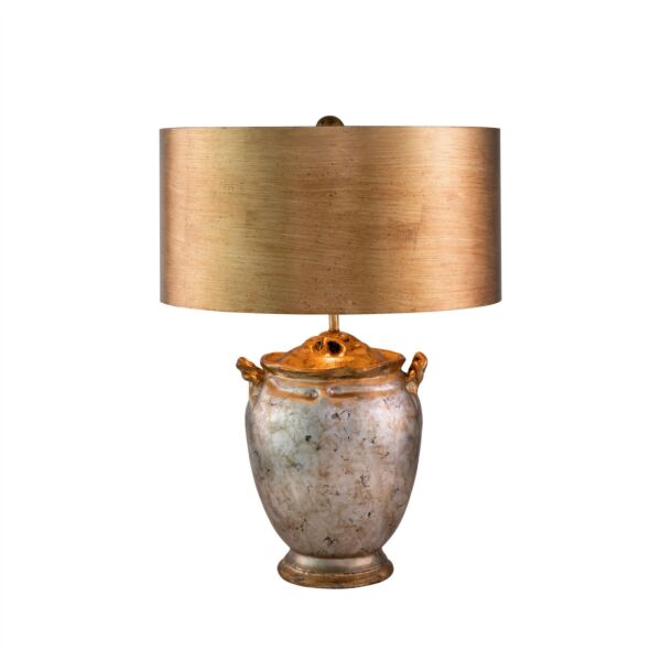 Flambeau Lighting - Jackson - FB-JACKSON-TL - Antique Silver Gold Leaf Parchment Table Lamp With Shade