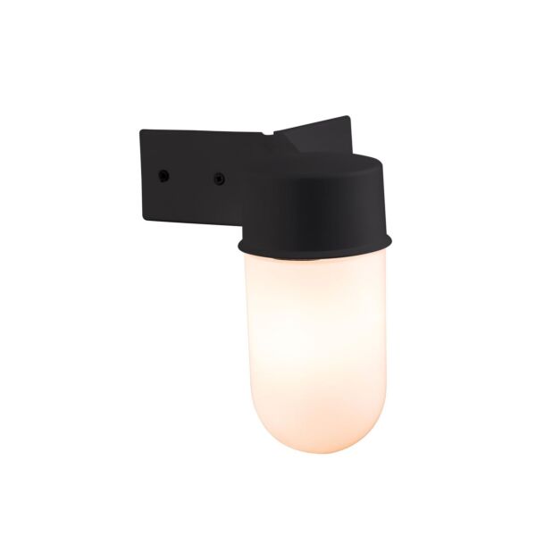 Saxby Lighting - Ware - El-40088 - Black White Glass IP44 Outdoor Wall Light