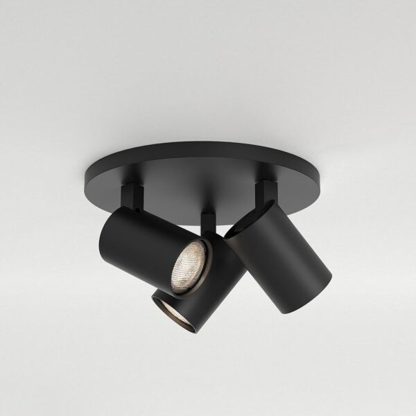 Astro Lighting - Ascoli Triple Round 1286082 - Matt Black Spotlight