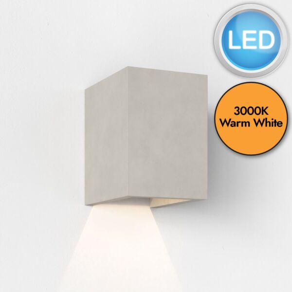 Astro Lighting - Oslo 120 LED 1298019 - Coastal IP65 Concrete Wall Light