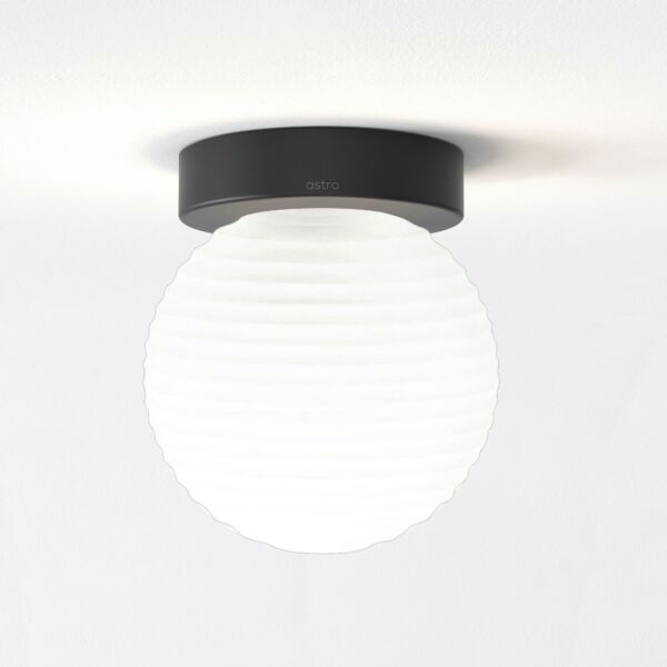 Astro Lighting - Tacoma - 5036004 & 1429027 - Black Opal Glass IP44 Bathroom Ceiling Flush Light