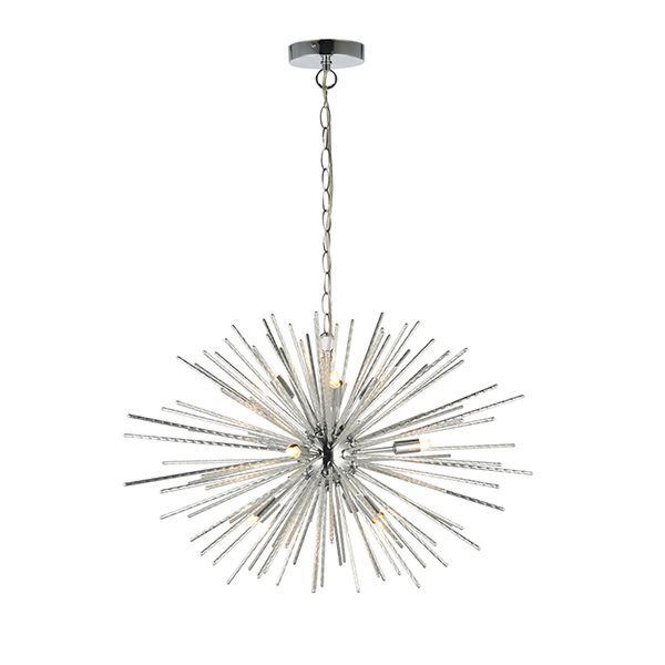 Endon Lighting - Lena - 76350 - Chrome 9 Light Ceiling Pendant Light