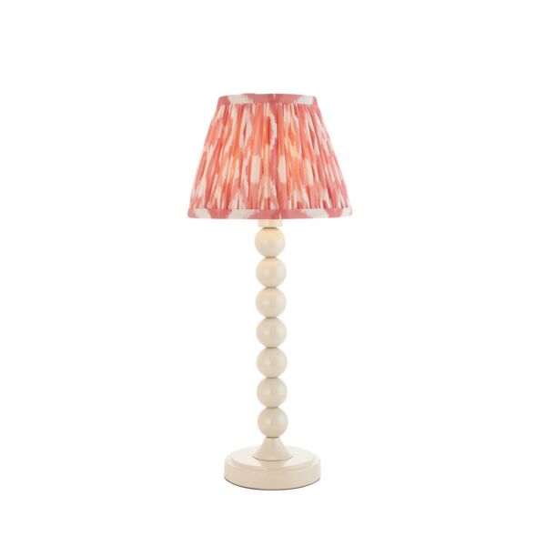 Endon Lighting - Higgledy & Ikat 20cm - 116219 - White Pink Table Lamp With Shade