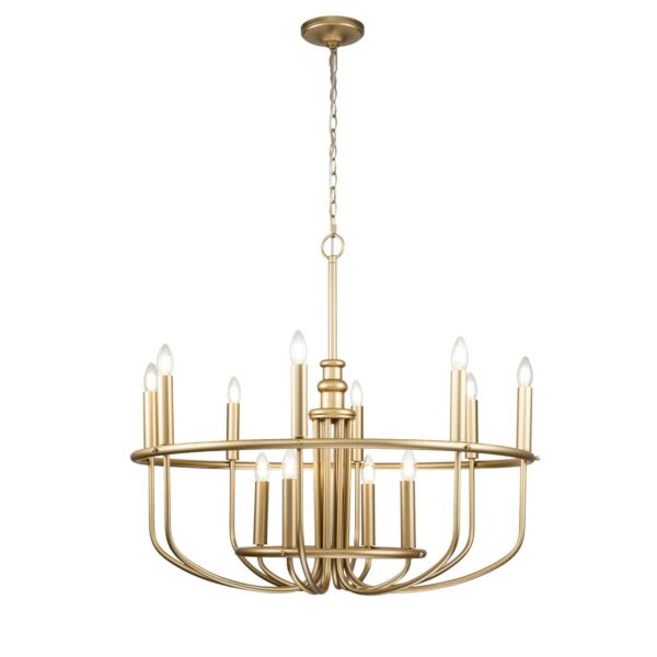 Kichler Lighting - Capitol Hill - KL-CAPITOL-HILL12-PNBR - Natural Brass 12 Light Chandelier