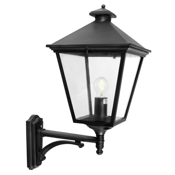 Norlys Lighting - Turin Grande - TG1-BLACK - Black Clear IP54 Outdoor Wall Light