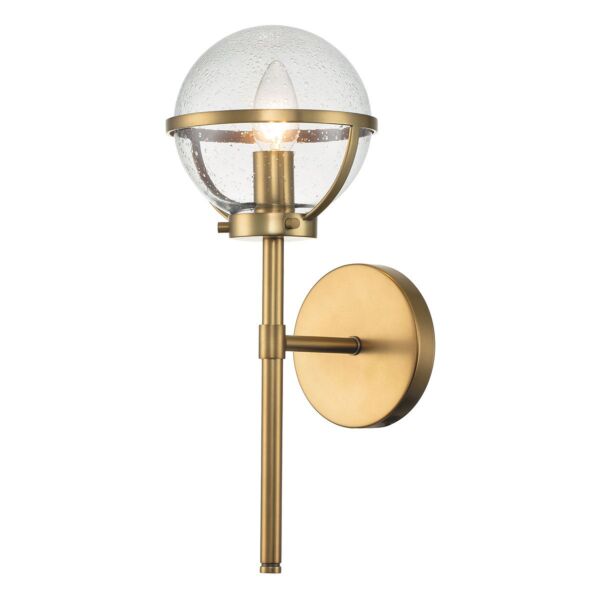 Hinkley Lighting - Hollis - HK-HOLLIS1-C-HB-BATH - Heritage Brass Clear Seeded Glass IP44 Bathroom Wall Light