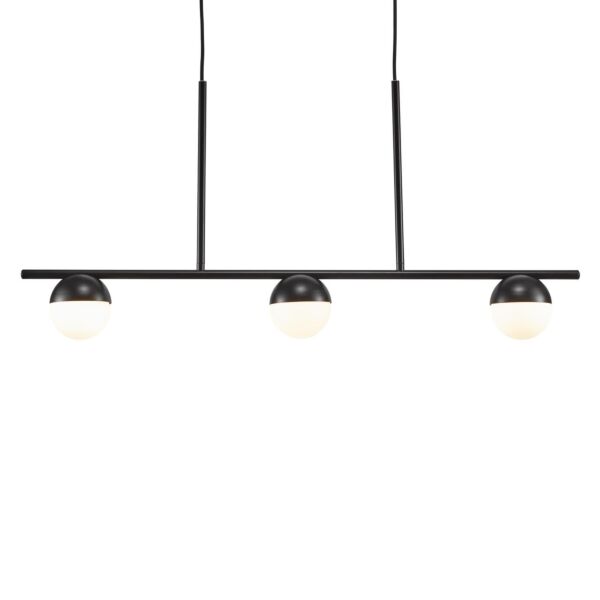 Nordlux - Contina - 2010953003 - Black Opal Glass 3 Light Bar Ceiling Pendant Light