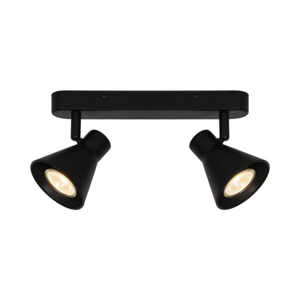 Nordlux - Eik 2 - 45770103 - Black 2 Light Ceiling Spotlight