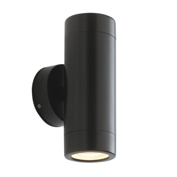 Saxby Lighting - Odyssey - St5008bk - Black Clear Glass 2 Light IP65 Outdoor Wall Washer Light