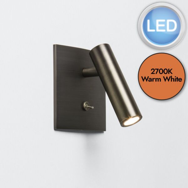 Astro Lighting - Enna - 1058085 - LED Bronze Reading Wall Light