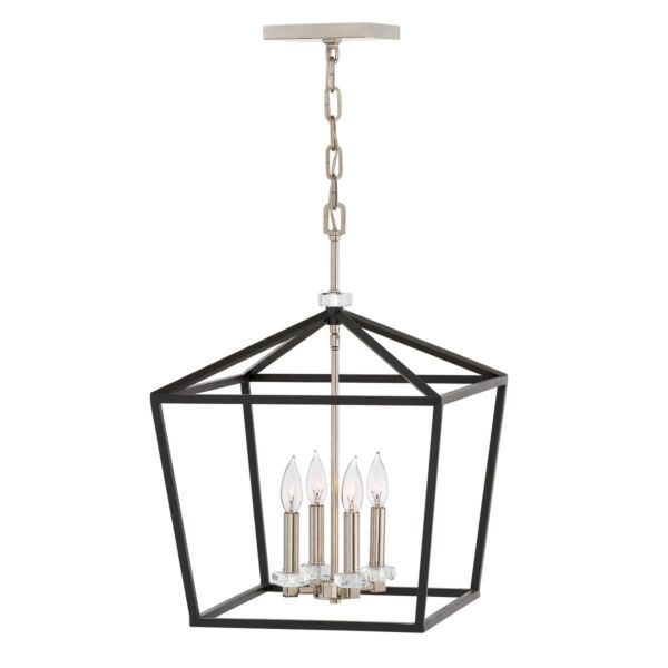 Quintiesse - Stinson - QN-STINSON-4P-L-BK - Black Nickel 4 Light Ceiling Pendant Light