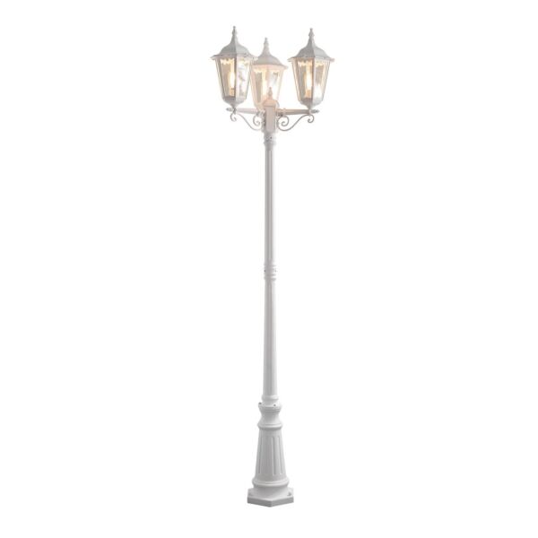 Konstsmide - Firenze - 7217-250 - White 3 Light Outdoor Lamp Post