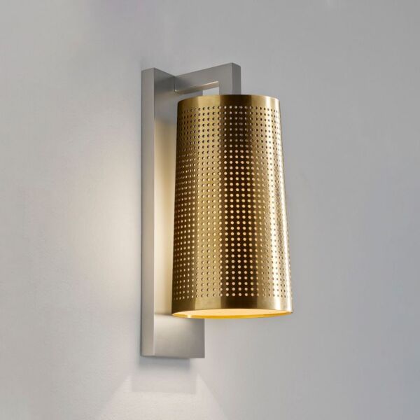 Astro Lighting - Lago - 1297002 & 5018046 - Nickel Natural Brass IP44 Bathroom Wall Light