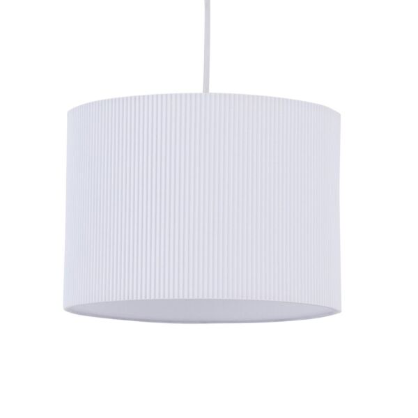 White Pleated 25cm Pendant Lightshade