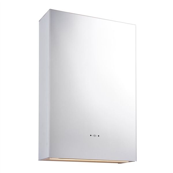 Saxby Lighting - Revan - 120811 - LED Silver Anodised Mirrored Glass IP44 Bathroom Mirrored Cabinet