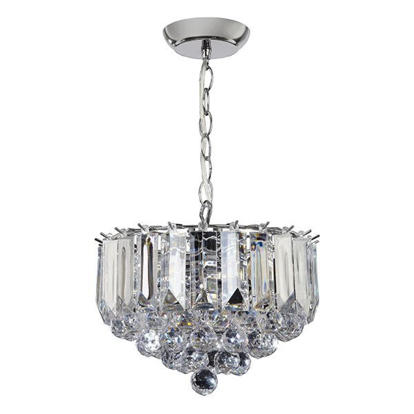 Endon Lighting - Fargo - FARGO-12CH - Chrome Clear 3 Light Ceiling Pendant Light