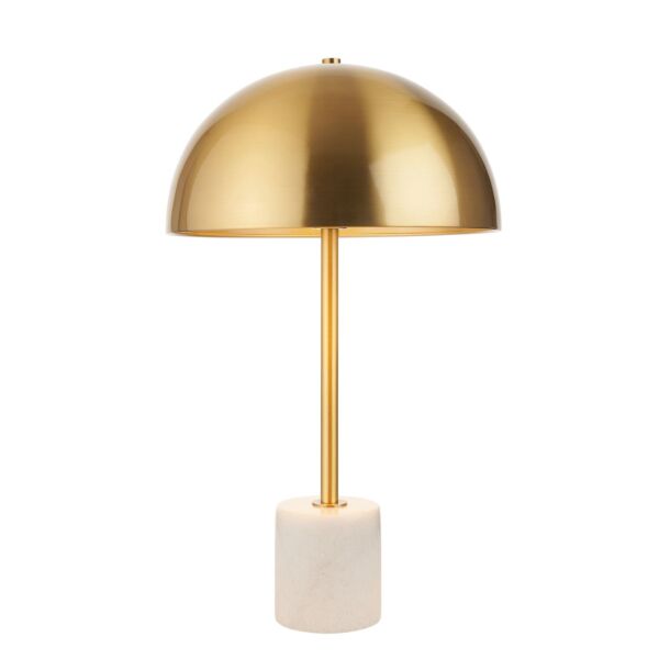 Bert - Aged Brass White Marble Table Lamp