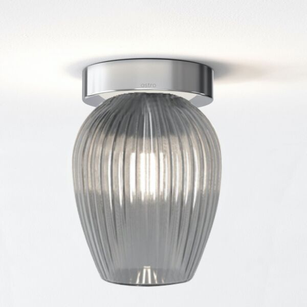 Astro Lighting - Tacoma - 5036008 & 1429029 - Chrome Clear Smoked Glass IP44 Bathroom Ceiling Flush Light