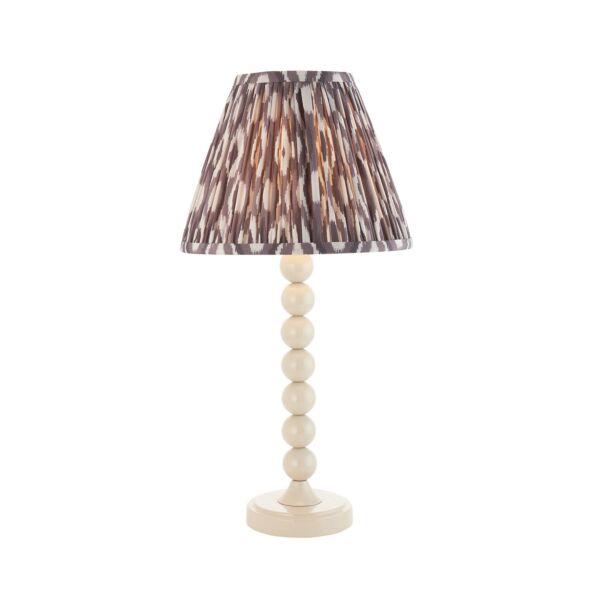 Endon Lighting - Higgledy & Ikat 25cm - 114689 - White Grey Table Lamp With Shade