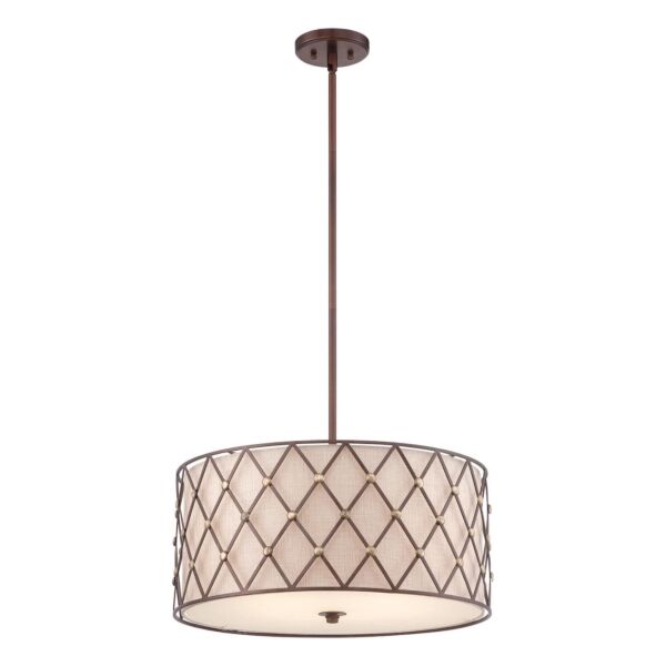 Elstead - Quoizel - Brown Lattice QZ-BROWN-LATTICE-P-L Pendant