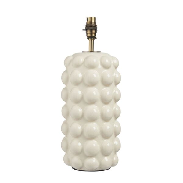 Endon Lighting - Bobble - 111252 - White Crackle Aged Brass Ceramic Base Only Table Lamp